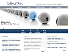 Tablet Screenshot of cobaltumpartners.com